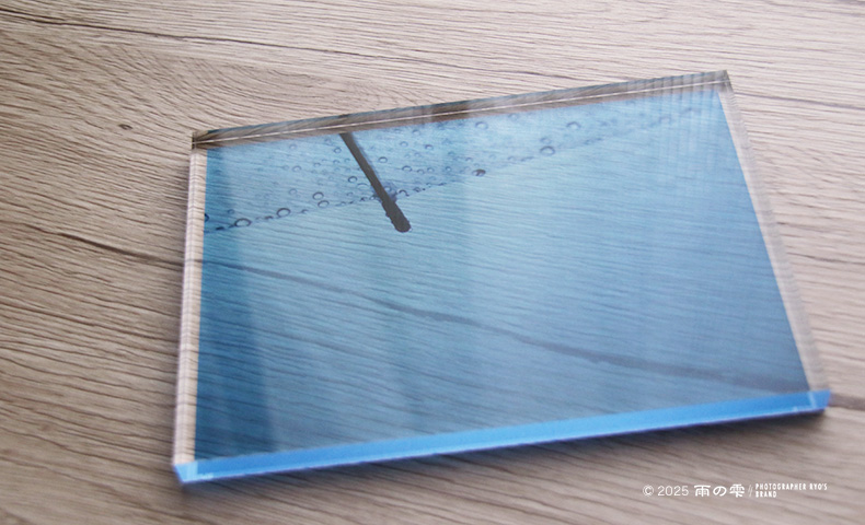 雨の雫のアクリルフォト作品