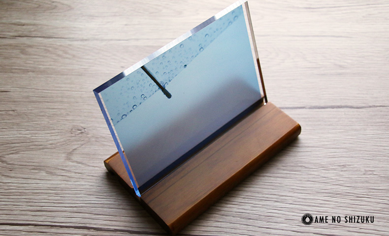 雨の雫のアクリルフォト作品